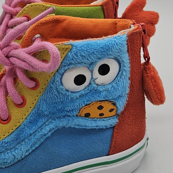 Vans x SESAME STREET SK8-Hi Zip Kids 2 Limited Edition cookie monster & grouch - Picture 3 of 16